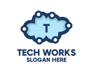 Cloud Tech Circuit logo design