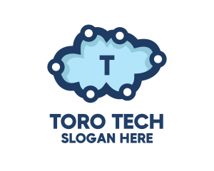 Cloud Tech Circuit logo design