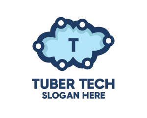 Cloud Tech Circuit logo design