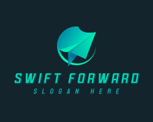 Paper Plane Forwarding logo design