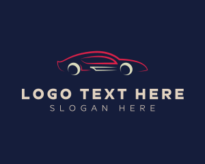 Rental - Minimalist Fast Car logo design