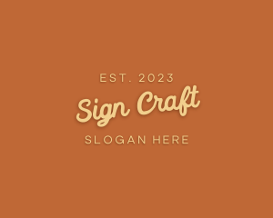 Cursive Craft Store logo design