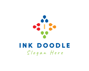 Ink Paint Drops logo design