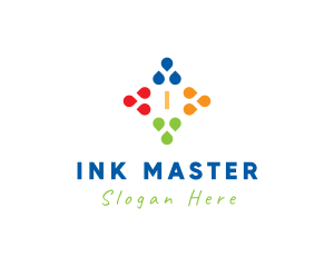 Ink Paint Drops logo design