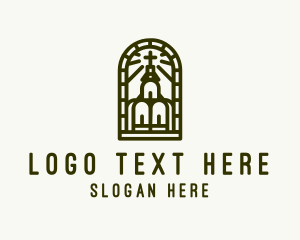 Stained Glass - Holy Religious Cathedral logo design