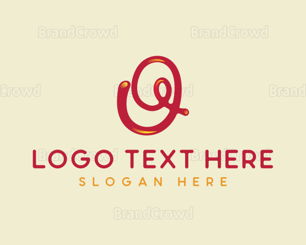 Glossy Liquid Letter O Logo