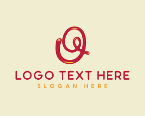 Cursive - Glossy Liquid Letter O logo design