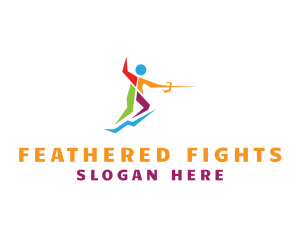 Olympics Fencing Player logo design