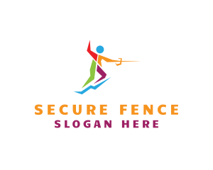 Fencing - Olympics Fencing Player logo design