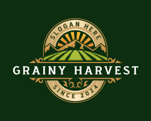 Harvest Agriculture Mountain logo design