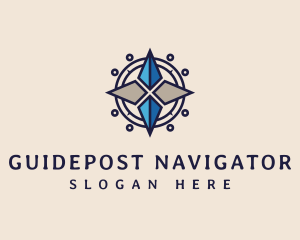 Navigation Star Compass logo design