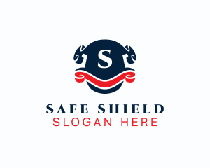 Royalty Shield Banner logo design