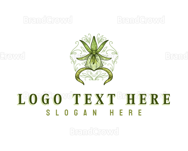 Floral Ghost Orchid Logo