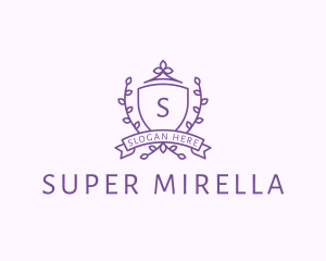 Floral Shield Vineyard Crest logo design