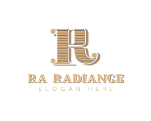 Elegant Luxury Boutique Letter R logo design