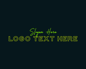 Glow - Neon Glow Business Wordmark logo design
