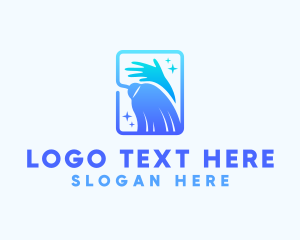 Clean - Cleaning Hand Broom logo design