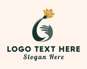 Florist - Hand Flower Spa logo design