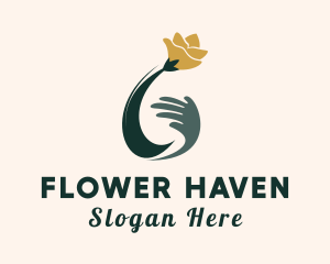 Hand Flower Spa logo design