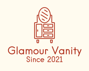 Vanity - Mirror Dresser Cabinet logo design