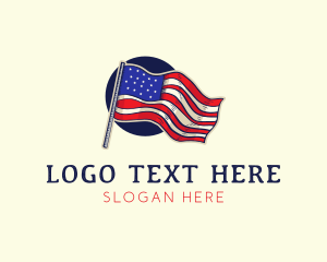 Heritage - USA Veteran Flag logo design