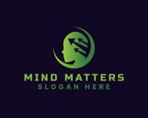 Neurological - Mental Arrow Head logo design