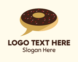 Chat Bubble - Donut Delivery Chat logo design
