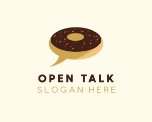 Donut Delivery Chat logo design