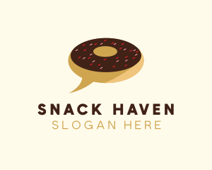 Donut Delivery Chat logo design