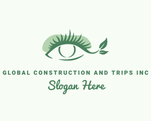 Natural - Natural Leaf Eyelash logo design