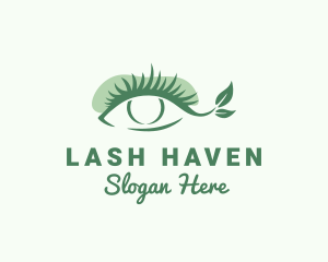 Natural Leaf Eyelash logo design