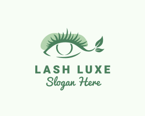 Natural Leaf Eyelash logo design