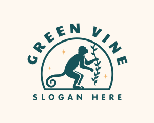 Vine - Leaf Vine Monkey logo design