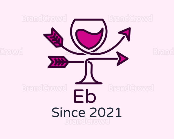 Wine Glass Arrow Logo