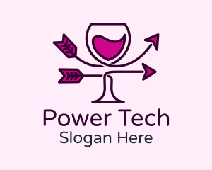 Wine Glass Arrow Logo