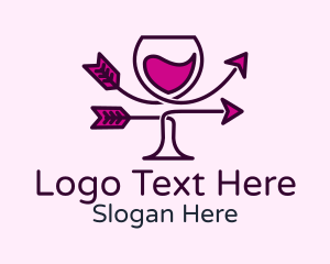 Wine Glass Arrow Logo