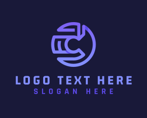 E Commerce - Tech Startup Letter C logo design