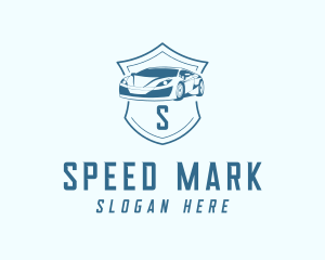 Sports Car Racing Shield logo design