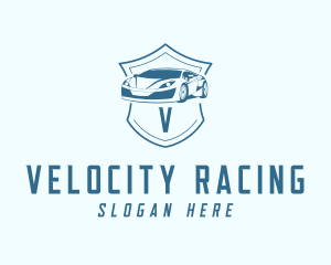 Sports Car Racing Shield logo design