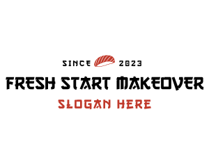 Sushi Bar Wordmark logo design