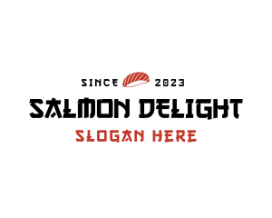 Salmon - Sushi Bar Wordmark logo design