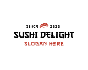 Sushi Bar Wordmark logo design