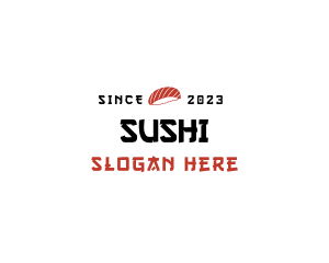 Sushi Bar Wordmark logo design