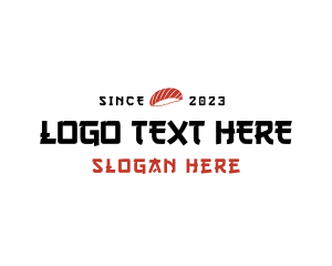 Sushi Bar Wordmark Logo