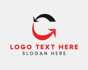 Directional - Arrow Circulation Letter G logo design