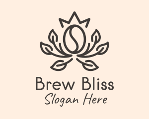 Brew - Brewed Coffee Outline logo design