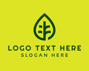 Vegan - Green Leaf Nature logo design