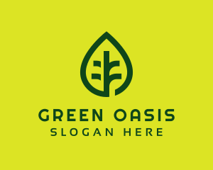 Green Leaf Nature logo design