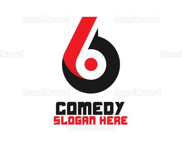 Tech Number 6 Stroke Logo
