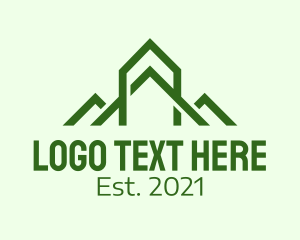 Apartments - Green Mountain Letter A logo design